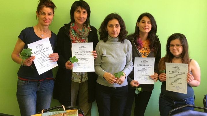 Групата по френски език с преподаватели Даша Недкова и Гергана Савчева